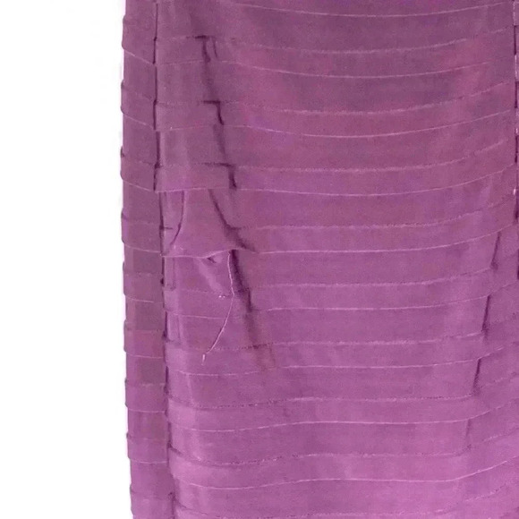 R&M Richards Plum Purple Rosette Bust Cap Sleeve Cocktail Dress Size 12 - Picture 7 of 7